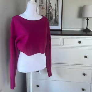 EXPRESS Puff Long sleeve crop sweater